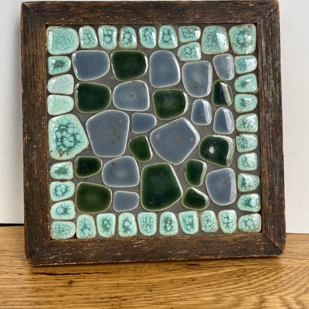 Mosaic Trivet Vintage Nevco 60s 70s Bohemian Kitchen Decor Boho
